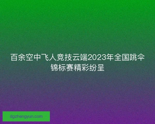 百余空中飞人竞技云端2023年全国跳伞锦标赛精彩纷呈